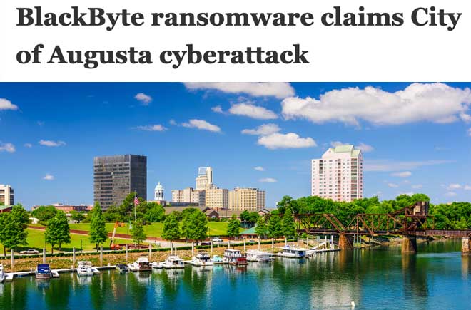  BlackByte ransomware claims City of Augusta cyberattack  