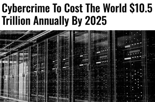  Cybercrime To Cost The World $10.5 Trillion Annually By 2025