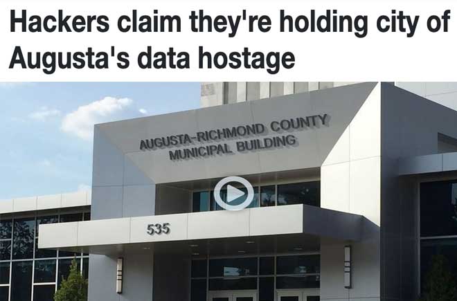  Hackers claim they're holding city of Augusta's data hostage 