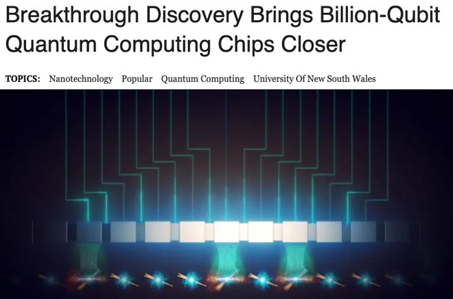 Breakthrough Discovery Brings Billion-Qubit Quantum Computing Chips Closer