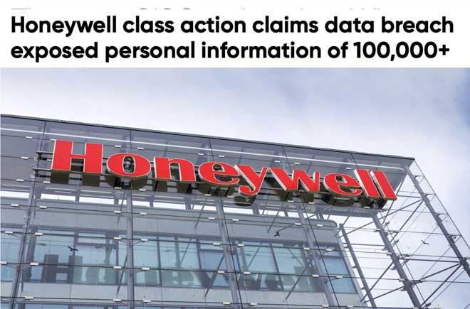  Honeywell class action claims data breach exposed personal information of 100,000+ 