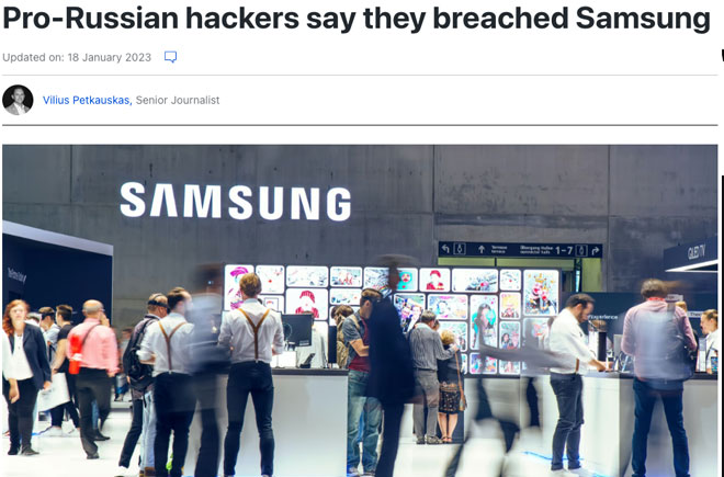 Pro-Russian hackers say they breached Samsung